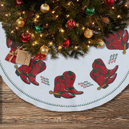 HOwdy HOwdy Kerstmis Cowboy Boots Kerstboom Rok