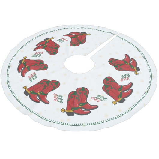 HOwdy HOwdy Kerstmis Cowboy Boots Kerstboom Rok (Gekanteld)