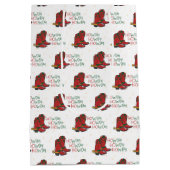 HOwdy HOwdy Kerstmis Cowboy Boots Medium Cadeauzakje (Achterkant)