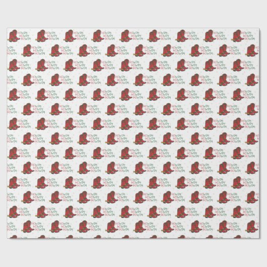 HOwdy HOwdy Kerstmis Cowboy Boots Wrapping Cadeaupapier (Vlak)