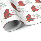HOwdy HOwdy Kerstmis Cowboy Boots Wrapping Cadeaupapier (Rol Hoek)