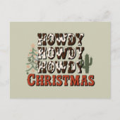 Howdy Howdy Kerstmis Familie Kerstfeest Gift Feestdagenkaart (Voorkant)