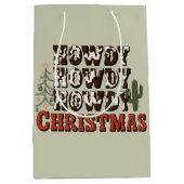 Howdy Howdy Kerstmis Familie Kerstfeest Gift Medium Cadeauzakje (Voorkant)