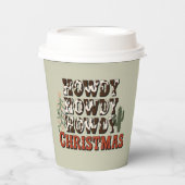 Howdy Howdy Kerstmis Familie Kerstfeest Gift Papieren Bekers (Voorkant)