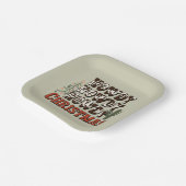 Howdy Howdy Kerstmis Familie Kerstfeest Gift Papieren Bordje (Gebogen)