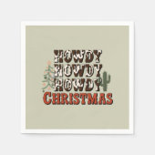 Howdy Howdy Kerstmis Familie Kerstfeest Gift Servet (Voorkant)