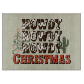 Howdy Howdy Kerstmis Familie Kerstfeest Gift Snijplank (Voorkant)