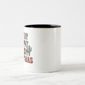 Howdy Howdy Kerstmis Familie Kerstfeest Gift Tweekleurige Koffiemok (Center)