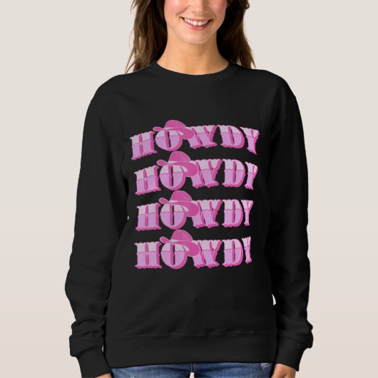 Howdy Howdy Rodeo Western Retro land Trui (Voorkant)