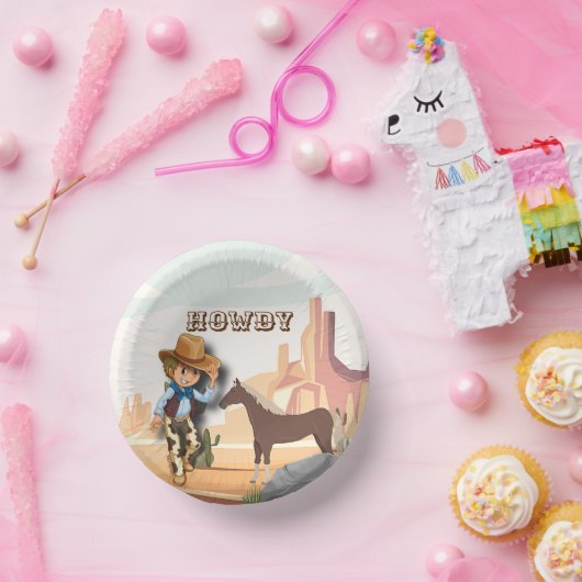 Howdy howies westerne cowboy verjaardag papieren kommen (Feest)