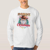 Howdy Kerstcowboy Santa T-shirt (Voorkant)