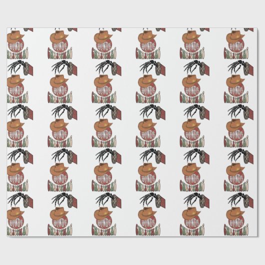 Howdy Kerstmis Cadeaupapier (Vlak)