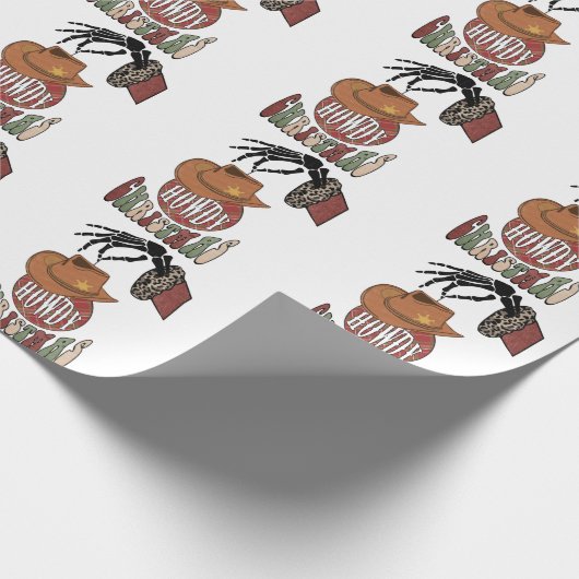 Howdy Kerstmis Cadeaupapier (Hoek)