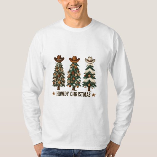 Howdy Kerstmis T-shirt (Voorkant)
