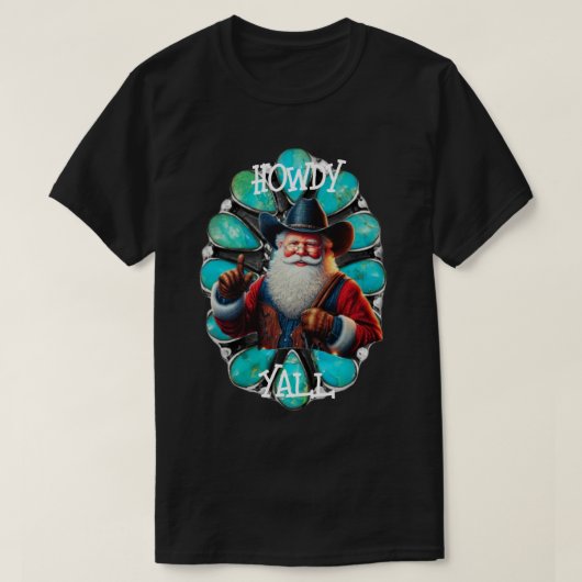 Howdy Kerstmis T-shirt (Design voorkant)