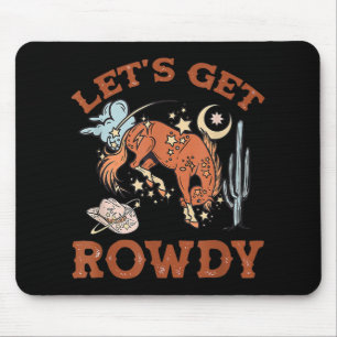 Howdy Laten we Rowdy Cowgirl Bachelorette Bride P Muismat