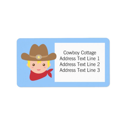 Howdy, Leuke Cowboy voor kleine jongens Etiket (Voorkant)
