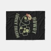 Howdy Lucky Charm Western St Patrick Day Shamrock Fleece Deken (Voorkant (Horizontaal))