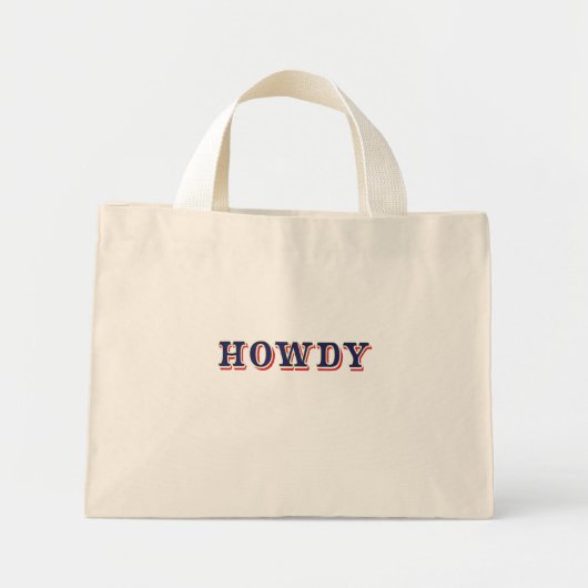 Howdy Mini Tote Bag (Voorkant)