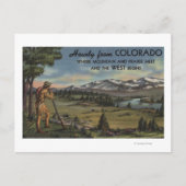 Howdy (Mountain & Prairie Scene) Briefkaart (Voorkant)