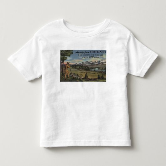 Howdy (Mountain & Prairie Scene) Kinder Shirts (Voorkant)
