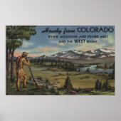 Howdy (Mountain & Prairie Scene) Poster (Voorkant)