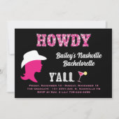 Howdy Nashville vrijgezellenuitnodiging Kaart (Voorkant)