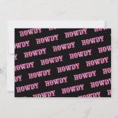 Howdy Nashville vrijgezellenuitnodiging Kaart (Achterkant)