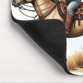 Howdy Paashaas Rijden op een paard Cowboy Muismat (Hoek)