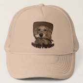 Howdy Pardner Golden Retriever Cowboy Trucker Pet (Voorkant)