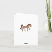 Howdy Partner Brown Horse and Cowboy Pet Western Kaart (Achterkant)