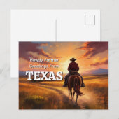 Howdy Partner Groeten uit Texas Briefkaart (Voorkant / Achterkant)