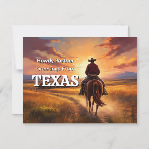 Howdy Partner Groeten uit Texas Briefkaart
