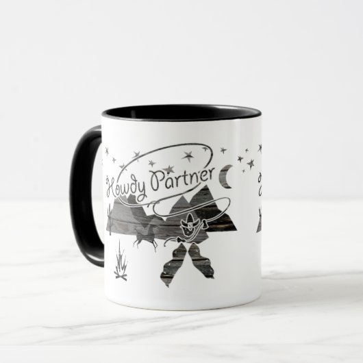 Howdy Partner - hout Mok (Voorkant links)