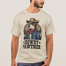 Howdy Pawtner Funny Country Western Dog