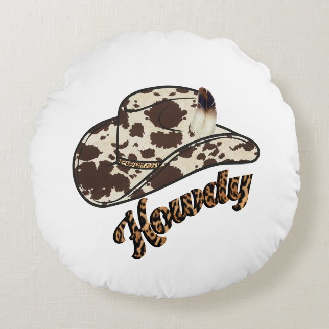Howdy Pet - Howdy honey - Howdy Rond Kussen (Voorkant)