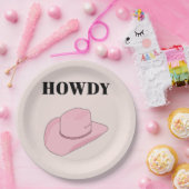 Howdy Pink Cowboy Pet Papieren Bordje (Feest)