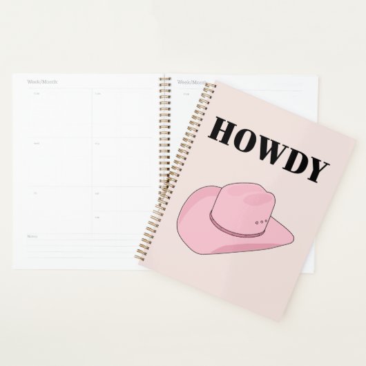 Howdy Pink Cowboy Pet Planner (Display)