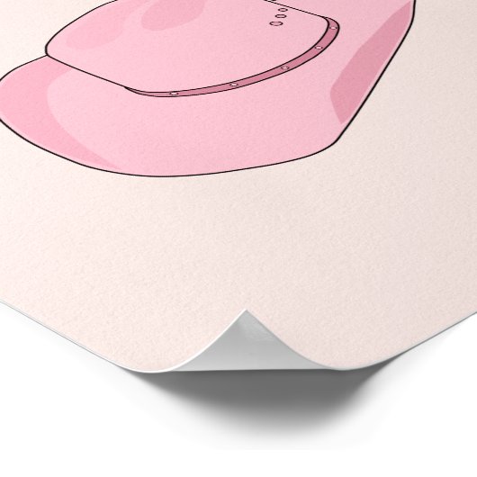 Howdy Pink Cowboy Pet Poster (Hoek)