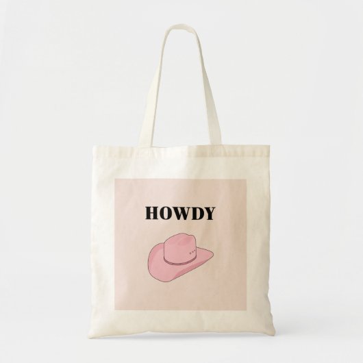 Howdy Pink Cowboy Pet Tote Bag (Voorkant)