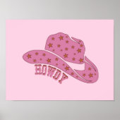 Howdy Pink Cowgirl Pet Poster (Voorkant)