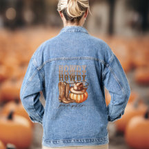 Howdy pompoen cowgirl Western denim jas