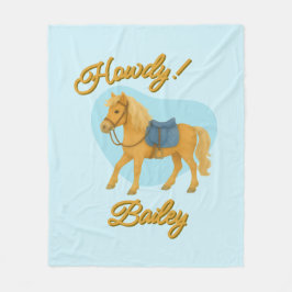 Howdy! Pony-deken | Gepersonaliseerde cadeaus voor Fleece Deken