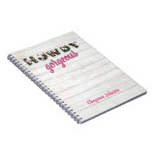 Howdy Prachtige Country Westerne Chic Floral Notitieboek (Rechterzijde)