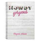 Howdy Prachtige Country Westerne Chic Floral Notitieboek (Voorkant)