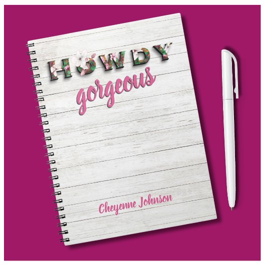 Howdy Prachtige Country Westerne Chic Floral Notitieboek