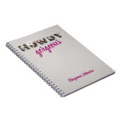 Howdy prachtige natuurlijke linnen chique bloem notitieboek (Rechterzijde)