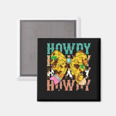 Howdy Pre-k 1st Grade Teacher Western Cowboy Cowgi Magneet (Voorkant / Achterkant)