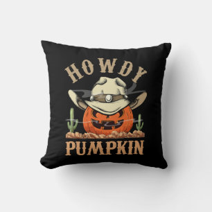 Howdy Pumpkin Autumn Westerne Halloween  Rod Kussen