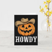  Howdy Pumpkin Cowboy Western Kaart (Gele Bloem)